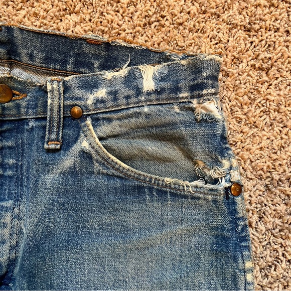 Vintage Distressed Wrangler 13MWZ Cowboy Cut Jeans Size 33x33 - Picture 8 of 11